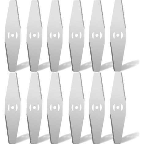 12 PCS Metall-Rasentrimmer-Klingen Rasentrimmer Zubehör Metallmesser für Rasentrimmer Ersatzklinge Metall Klinge Rasentrimmer Ersatzklingen Elektrische Rasentrimmer Ersatzklinge Zubehör (1/5)