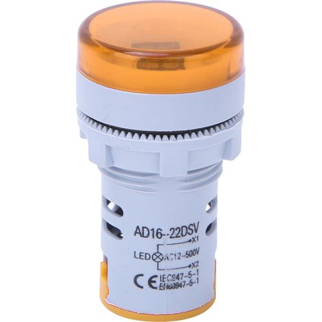 Digitales Voltmeter AD16-22DS mit LED-Anzeige, 60–500 V AC, Gelb