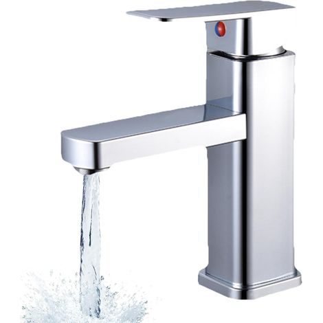 Robinet lavabo cascade, pour vasque sur plan et meuble-lavabo (1/5)