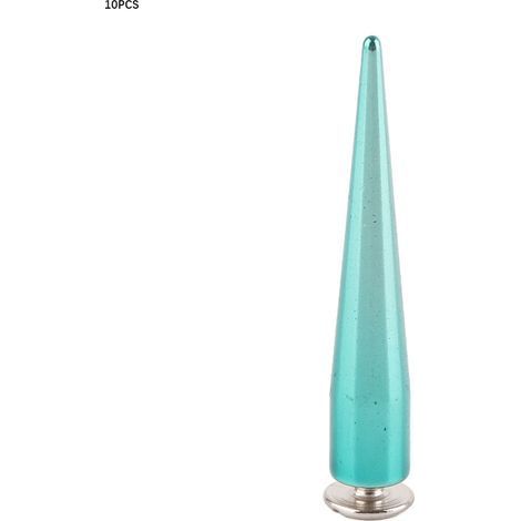 Packung mit 10 7-mm-Metallspitzennieten und -nägeln, Druckschrauben für Heimwerkerarbeiten an Leder (Blau) (1/5)