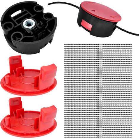 JOJOCY F016800431 Replacement trimmer line for Bosch AFS 23 to 37 brushcutters, with spool cover F016F04841 and cutting head F016F04839, 37 cm × 3.5 mm (50 lines + 2 covers + 1 head) (1/5)