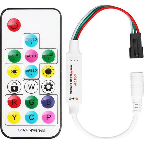 SP104E RF-17 Key Mini LED Chroma Controller 5-24V Color LED Strip Module