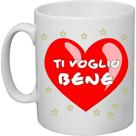 Tasse de fête amoureuse en céramique inscription amour coeurs lui idée cadeau (je te veux bien) (1/3)