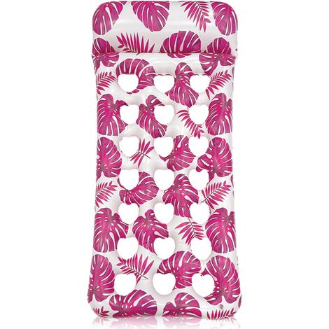 Hamac flottant pour piscine, hamac flottant avec oreiller, lit flottant gonflable 4 en 1, hamac flottant portatif, rose (1/5)