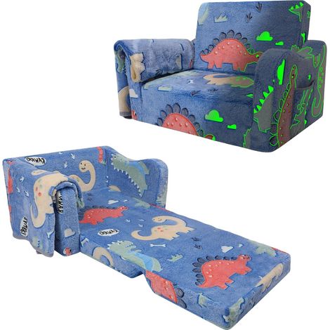 Canapé Enfants Convertible Sofa Bed 2 en 1 pour Filles et Garçons (1/5)