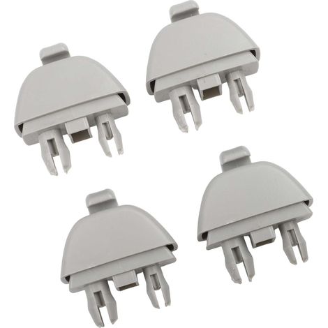 Lot de 4 supports de pare-soleil à pince fixe 6R0857561, pour Passat, Polo, Skoda, beige, gris, noir, facile à installer, accessoire d'intérieur de rechange (gris) (1/4)