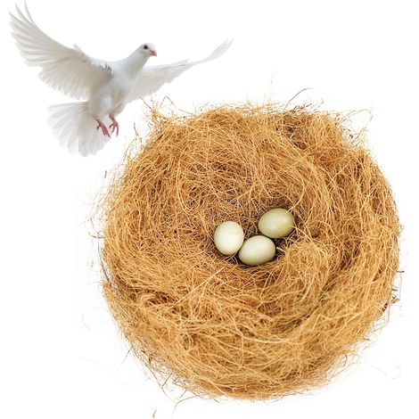 Nid D'oiseau à Base de Fibres de Coco, Literie Nid D'oiseau en Coco, 100g Nid Matériau, Matériau de Nidification, Literie Confortable pour Petits Oiseaux Et Animaux, Nid D'oiseau (1/5)
