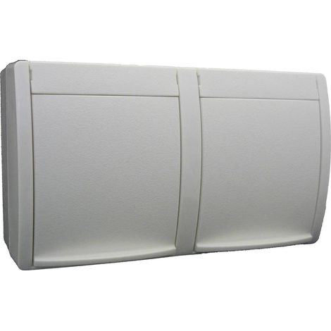 Busch-Jaeger 20/2 EW-54 Interruttore per ambienti umidi Presa doppia Superficie Ocean Bianco 1 pz. (1/3)