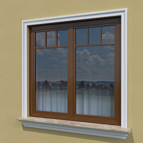 Moulure de Fenêtre L20: Finition art déco avec motifs géométriques — barre de 2,4 m (1/2)