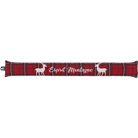 Boudin Bas de Porte "Heidi" 80cm Gris & Rouge (1/3)