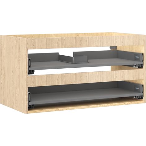 Mexen Box-A Kasten Unterschrank 90 cm, 2 Schubladen, Eiche - 91AX0-0900-470-2-81 (1/5)
