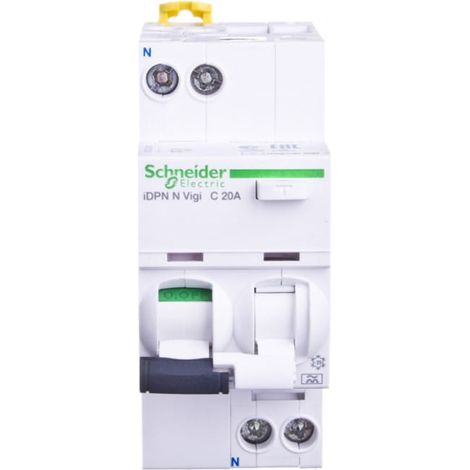 Fehlerstromschutzschalter 2P 20A C 0,03A Typ A iDPN N vigi A9D32620