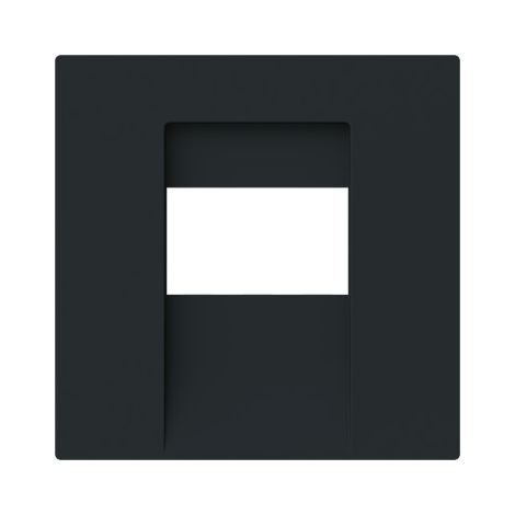 Busch-Jaeger Plaque centrale Multimédia 1 compartiment noir mat - Busch-art linear® (1766-45M), 2CKA001710A4165