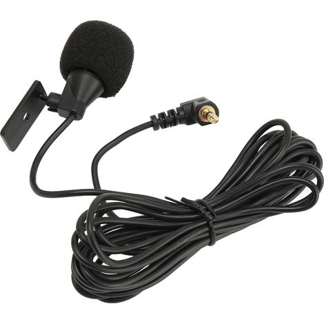 Microphone externe 3,5 mm, Plug and Play, transmission de données précise, microphone de voiture avec pince en U (1/5)