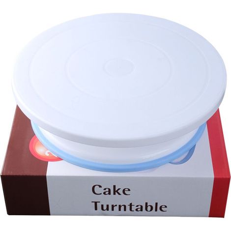 Présentoir À Gâteaux - Plateau Tournant Double Roulement - Base Antidérapante En Silicone - Diamètre 27,5 Cm - 1 Pièce (1/5)