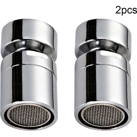 Aireador de grifo de cocina giratorio 360° (2 unidades), adaptador de rosca macho M22 de 22 mm, cromado, a prueba de salpicaduras (1/5)