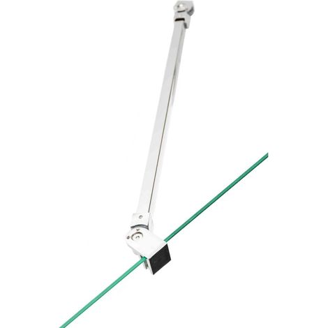 Attacco angolare a parete 45° per ancoraggio pareti fisse box doccia - 50 cm