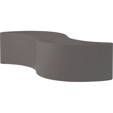 Wave Pot Grigio argilla Vaso decorativo in polietilene originale Slide colorato giardino di design esterno interno bar ristorante hotel