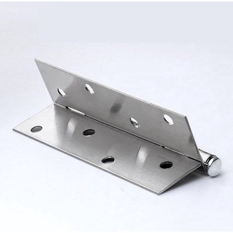 Paquete de 2 bisagras de puerta con resorte de cierre automático，Bisagra de armario de acero inoxidable，Tornillos no incluidos (4") (1/4)