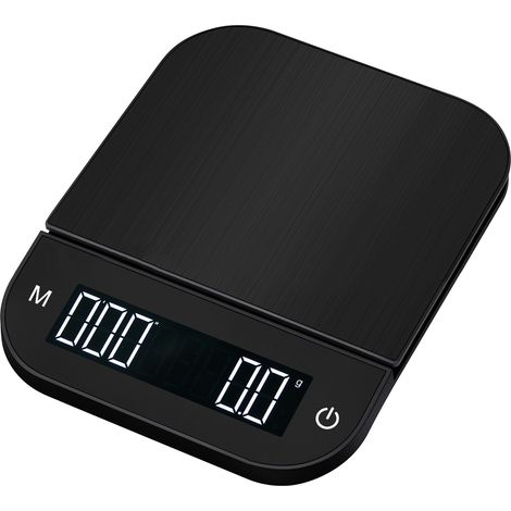 Balance à café multifonctionnelle électronique avec minuteur, mini balance de cuisine numérique pour expresso et cafetière à filtre.-AquaForge