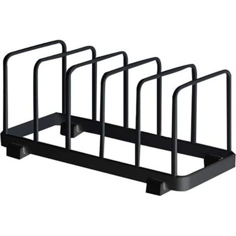 Lntyq Assiette Organisateur, Égouttoir à Vaisselle, Supports à Assiettes, Organisateur d'Étagère à Assiettes, Rangement de Planche à Découper pour Cuisine Comptoir Placard (Noir, 241010cm) (1/5)