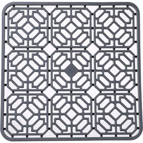 Tapis d'évier en silicone Tapis d'évier : tapis d'égouttement pour évier 30 x 30 cm Tapis d'égouttement Vaisselle Tapis rectangulaire Tapis d'évier de cuisine, pour couverts, fruits et légumes (1/4)