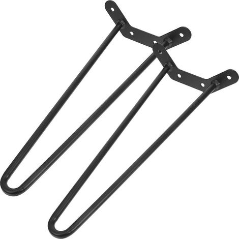 Deux pieds de meubles en forme d'épingle à cheveux, pieds de table basse, pieds à monter soi-même, adaptés aux armoires et aux bancs. (1/5)