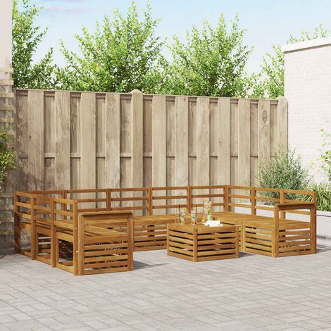 Sofagarnituren 10 pcs Natur Massivholz Akazie (1/5)