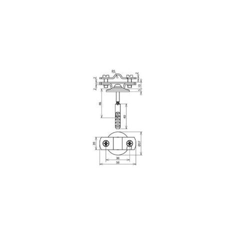 Dehn & Söhne Leitungshalter 286819 NIRO Rd 7-10/Fl 30mm