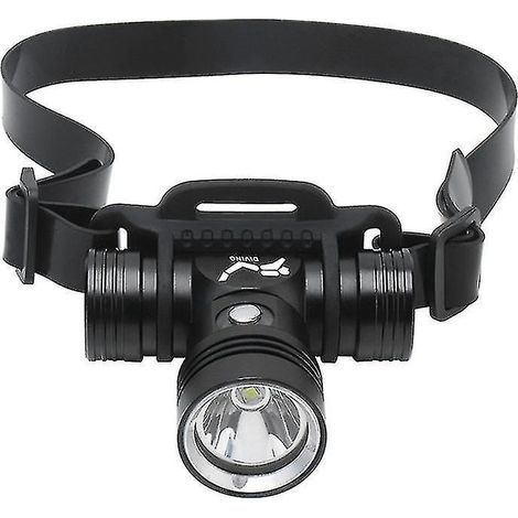 Extrem helle, wiederaufladbare Taucherstirnlampe mit 80.000 Lumen, wasserdicht, zum Schwimmen und Gerätetauchen.