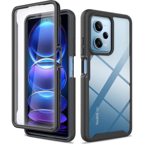 Schutzhülle für Xiaomi Redmi Note 12 Pro 5G / Poco X5 Pro 5G, stoßfest, mit Folie, schwarz (1/5)