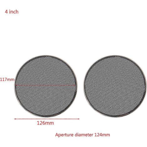 Grille de protection décorative pour haut-parleur, cercle, woofer, remplacement - 4 pouces (1/5)