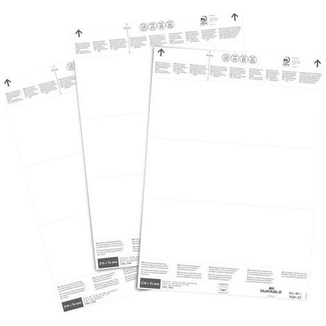 Feuilles avec étiquettes enfichables (l x H) 210 mm x 74 mm 60 pc(s) (1/4)