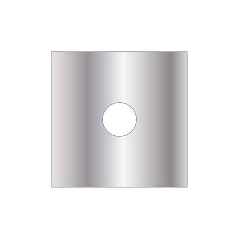 ROSONE INOX QUADRATO 80X80 NASTRO BIOADESIVO Misura: Foro D. 20 mm