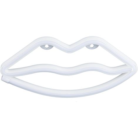 Lampe Néon LED en forme de lèvres, USB ou piles, décoration lumineuse pour chambre, bar, fête (1/5)