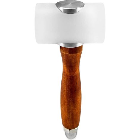 Nylonhammer für Lederbearbeitung, Lederhammer mit Holzgriff, Lederwerkzeuge zum Nähen, Schnitzen, Stanzen und Prägen (1/4)
