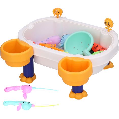 Jeu de pêche magnétique interactif pour enfants : poissons flottants, animaux marins et océaniques. (1/5)