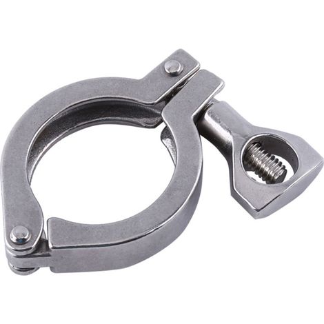 Heavy-duty 1.5" stainless steel three-ferrule hose clamp (50.5 mm Tri Ferrule) (1/5)