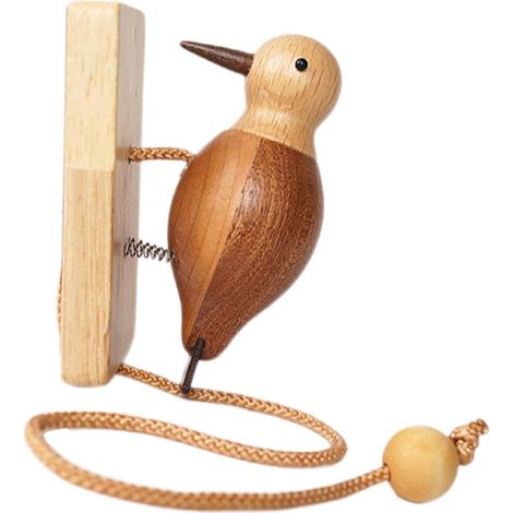 beautifully Woodpecker creative doorbell handmade antique facing (1/5)