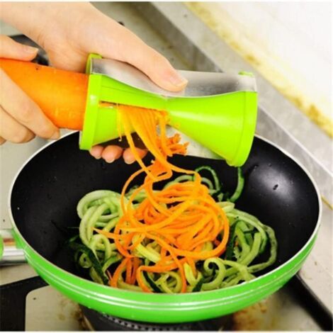 Coupe-légumes multifonction en spirale, coupe-pâtes, courgettes, spaghettis, gadgets de cuisine (vert) (1/3)