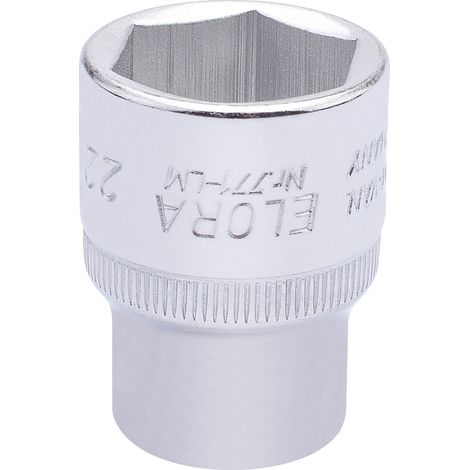 Draper 22mm Hexagon Socket for 1/2" Drive – Metric Square Drive Hexagon Socket, Model 15311 (1/5)