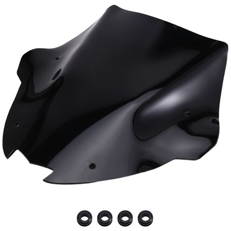 1 set. Color: Black. Material: Plastic. Motorcycle sports windshield, windshield deflector, motorcycle accessories. (1/5)