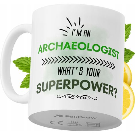 Mug humoristique pour archéologue, avec un texte amusant et un design graphique original. Idéal pour les anniversaires, les fêtes et autres occasions spéciales. Mug premium pour la maison, le bureau o