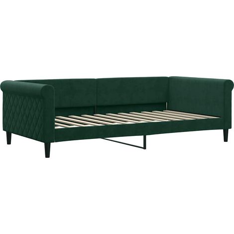 Maison Exclusive - Letto da Giorno Verde Scuro 100x200 cm in Velluto (1/5)