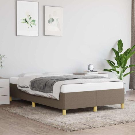 Estructura de cama sin colchón tela gris taupe 120x200 cm (1/5)