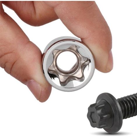 de Douilles E-Torx à 3/8 Pouces, Douilles Étoile Externes, Douilles de Couple E8-E20, Kit D'Outils à Main Polyvalent (1/5)