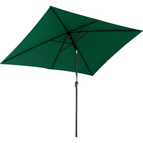 Parasol rectangulaire inclinable 3x2 m aluminium, conception soignée (1/5)