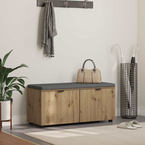 Flurbank mit Kissen mit Regal Artisan-Eiche 100 x 38 x 46 cm (1/5)