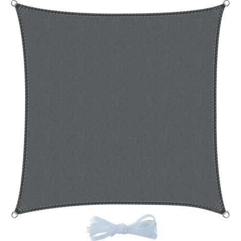 Voile d'ombrage 4x4m Imperméable Carré,Anthracite (1/5)