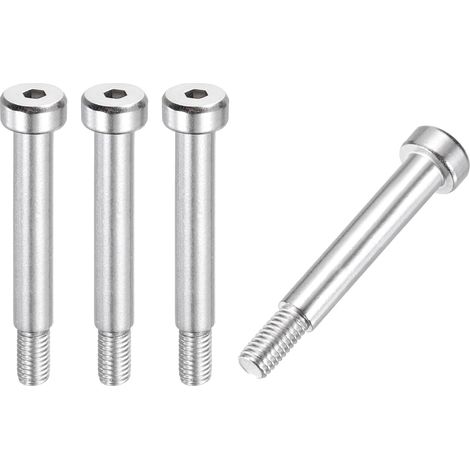 Lot de 4 boulons à épaulement en acier inoxydable 304 de 6 mm de diamètre d'épaule de 30 mm de longueur d'épaule M5 x 0,8 mm pour machines de moulage par injection hydraulique (1/3)